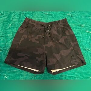 YoungLA Black and Gray Athletic Shorts